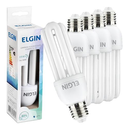Lâmpada Elgin compacta 3u 15w 6400k 127v