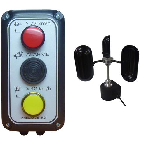Anemômetro sinalizador para NR18 - alimentação 9~28Vdc - S&E Instrumentos - AN-2C-5-A