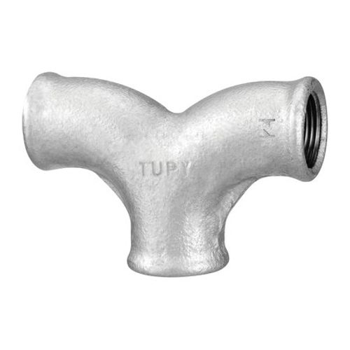 TE CURVA DUPLA 1/2 BSP Galvanizada 125500433