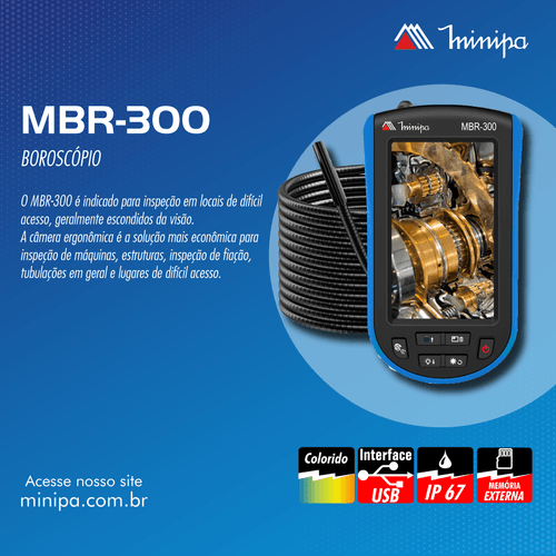 Boroscópio - Camera de Inspeção 5,2 mm - Display LCD 4,3