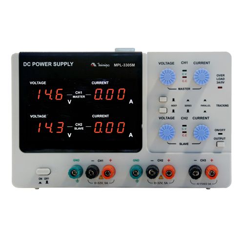 Fonte Digital 32V/5A Dupla=5V/3AFixa - MPL-3305M - Minipa
