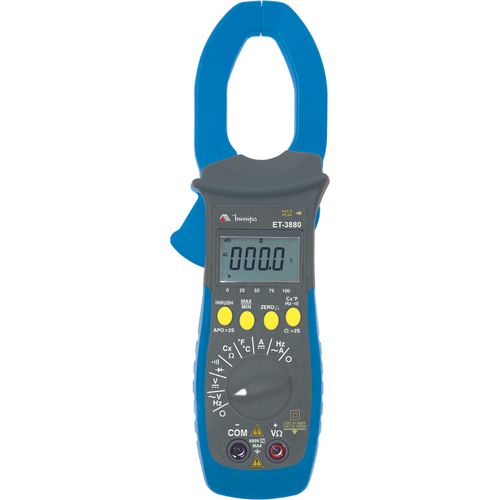 Alicate Amperímetro 1000A AC/DC cat. IV/ 4Dig/Barra Graf./PWM/IN-RUSH/True RMS - ET-3880 - Minipa