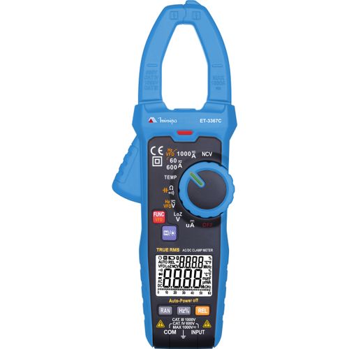 Alicate Amperímetro 6000 cont. CAT IV 600V / True RMS / Função NCV - ET-3367C - Minipa
