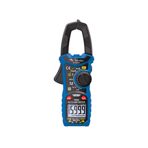 Alicate Amperímetro Digital 3 5/6D – CAT III 600V – Corrente até 600A / Teste de NCV / Temperatura / LoZ - ET-3166B - Minipa