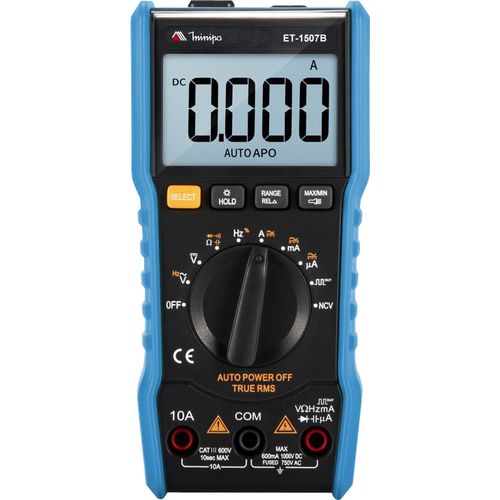 Multímetro Digital CAT III  600V/6000 contagens / TRUE RMS / Função NCV - ET-1507B - Minipa