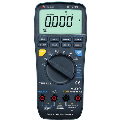 Multímetro Digital 3 5/6D – CAT III 600V – Teste de NCV e TRUE RMS / Temperatura - ET-1505A - Minipa