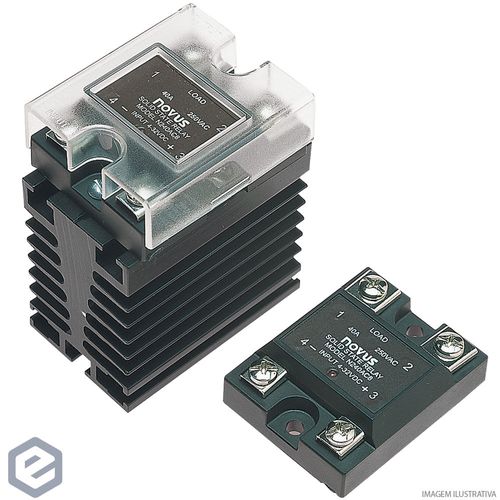 RELÉ SSR-4825  25A / 480VAC + DISSIPADOR ND25 - NOVUS 8824211025