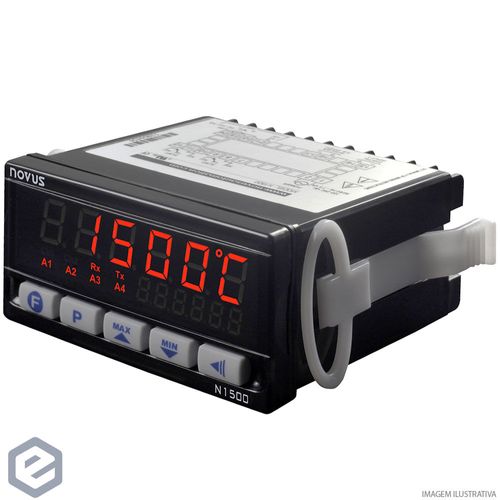 INDICADOR N1500 C/ 4 RELES + RT 4-20mA + RS485  (24VDC) - NOVUS 8150000234