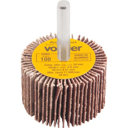 Roda de lixa 40 mm x 25 mm com haste, grão 100 VONDER -  1271425100