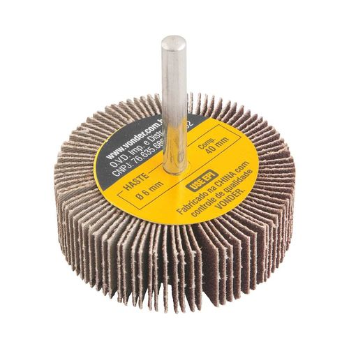 Roda de lixa 60 mm x 20 mm com haste, grão 80 VONDER -  1271602080