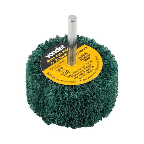 Roda com haste para acabamento, 60 mm x 30 mm, grão 180, VONDER -  1270060180