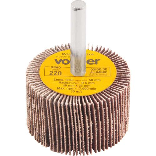 Roda de lixa 40 mm x 25 mm com haste, grão 220 VONDER -  1271425220