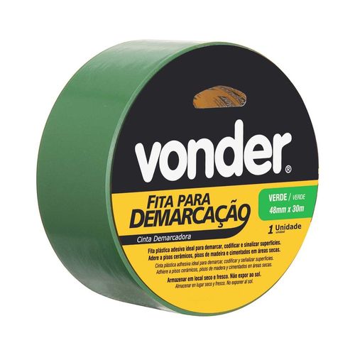 Fita Adesiva Para Demarcação, 48 Mm X 30 M Verde Vonder - 1065504381