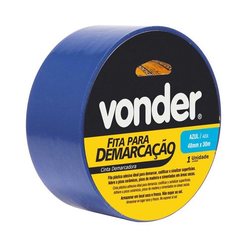 Fita Adesiva Para Demarcação, 48 Mm X 30 M Azul Vonder - 1065504311