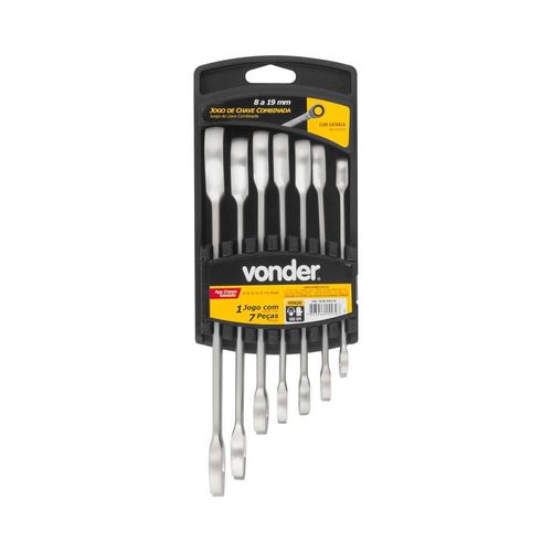 Jogo De Chaves Combinadas Com Catraca, 8,0 Mm A 19,0 Mm, Com 7 Peças, Vonder - 3606308019