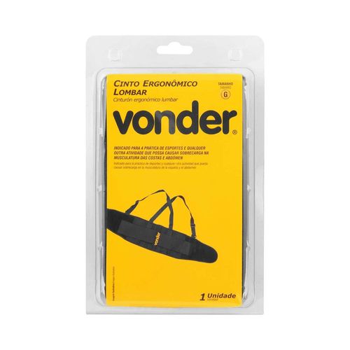 Cinto Ergonômico Lombar, Tamanho G, Vonder - 7019108000