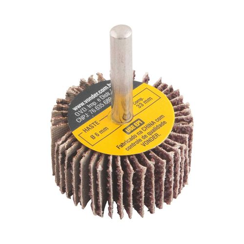 Roda de lixa 80 mm x 30 mm com haste, grão 36 VONDER -  1271402036