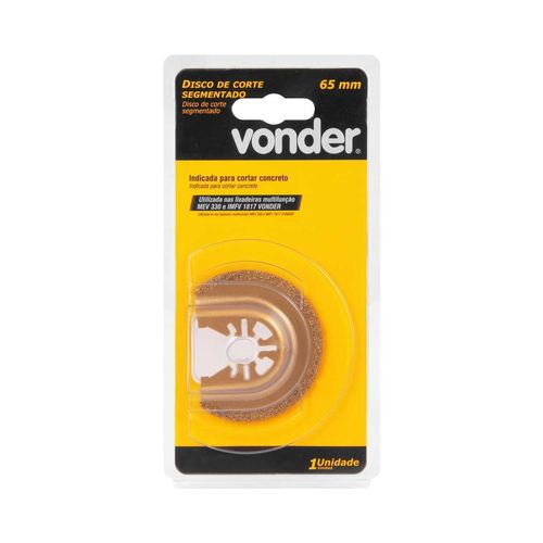 Disco de corte segmentado para concreto, 65 mm, para Lixadeira Multifunção, MEV 330, VONDER -  9316130500